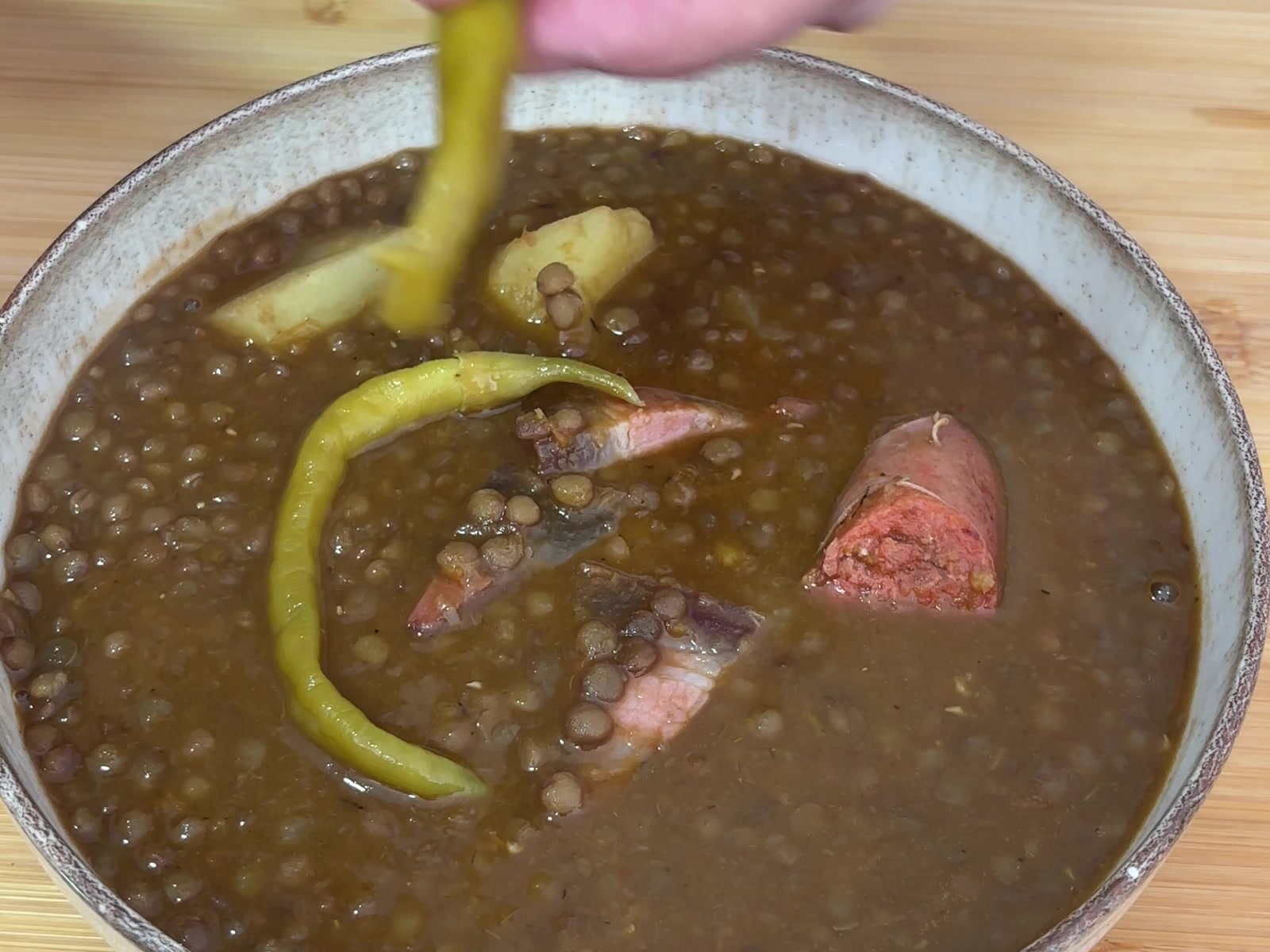 Ingredientes de Lentejas con fundamento